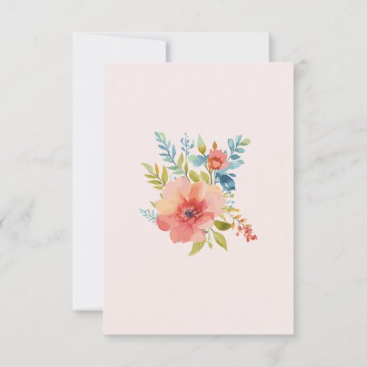 Vielen Dank für Ihre Hochzeit Summer Florals Verlo Dankeskarte (Rückseite)
