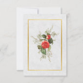 Vielen Dank für Ihre Hochzeit Verlobung Red Gold F Dankeskarte (Rückseite)