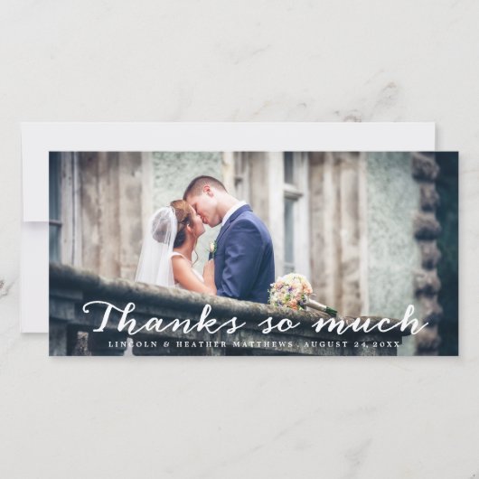 Vielen Dank für Ihre Hochzeit. Vielen Dank für Ihr Dankeskarte (Vorderseite)