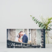 Vielen Dank für Ihre Hochzeit. Vielen Dank für Ihr Dankeskarte (Stehend Vorderseite)