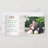 Vielen Dank für Ihre Hochzeitfotokarte Dankeskarte (Vorderseite)