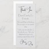 Vielen Dank für Ihre Hochzeitkarte (Vorne/Hinten)