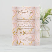 Vielen Dank für Ihre Hochzeitkarte Dankeskarte (Stehend Vorderseite)