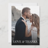 Vielen Dank für Ihre Hochzeitkarte mit Foto und Na Einladung (Vorderseite)