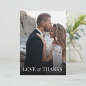 Vielen Dank für Ihre Hochzeitkarte mit Foto und Na Einladung (Stehend Vorderseite)