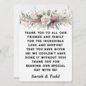 Vielen Dank für Ihre Hochzeitkarte Save The Date (Rückseite)