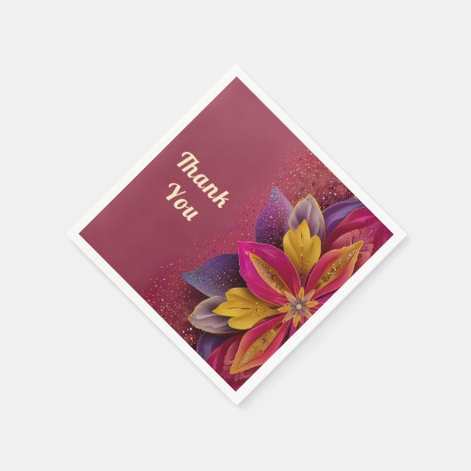 Vielen Dank für Ihre Hochzeitsgeschenktaschen Serviette (Ecke)