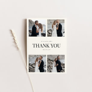 Vielen Dank für Ihre Hochzeitskarte mit Fotos Einladung