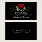 Vielen Dank für Ihre Hochzeitskarten - Skelette, d (Vorne & Hinten)