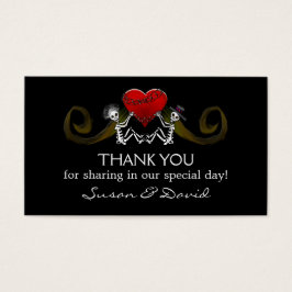 Vielen Dank für Ihre Hochzeitskarten - Skelette, d