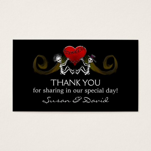 Vielen Dank für Ihre Hochzeitskarten - Skelette, d (Vorderseite)