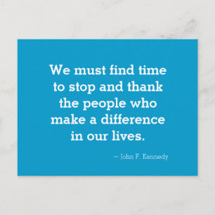 Vielen Dank für Ihre inspirierende Zitat-Postkarte Postkarte