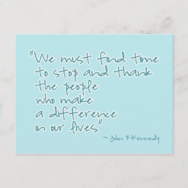 Vielen Dank für Ihre inspirierende Zitat-Postkarte Postkarte