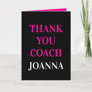 Vielen Dank für Ihre Karte Coach in Schwarz, Rosa 