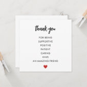 Vielen Dank für Ihre Karte für den Freund (Vorderseite/Rückseite Beispiel)