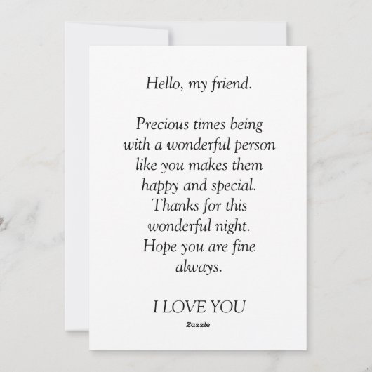 Vielen Dank für Ihre Karte für einen Freund (Rückseite)