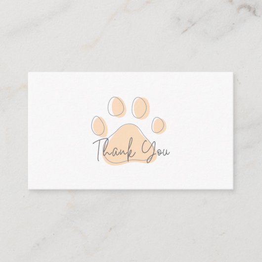 Vielen Dank für Ihre Karte für Heimtiergeschäft, H (Vorderseite)