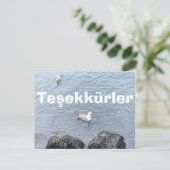 VIELEN DANK FÜR IHRE KARTE IN TÜRKISCH (Stehend Vorderseite)