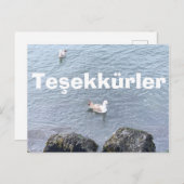 VIELEN DANK FÜR IHRE KARTE IN TÜRKISCH (Vorne/Hinten)