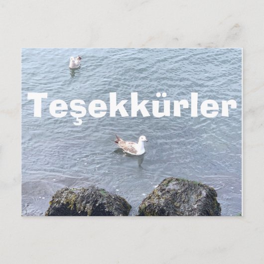 VIELEN DANK FÜR IHRE KARTE IN TÜRKISCH (Vorderseite)