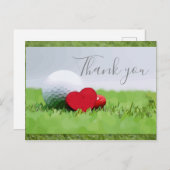 Vielen Dank für Ihre Karte mit Golfball & Liebe (Vorne/Hinten)