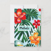 Vielen Dank für Ihre Karte mit hawaiianischer Form (Vorderseite)