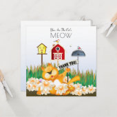 Vielen Dank für Ihre Katze und Vögel im Garten Karte (Vorderseite/Rückseite Beispiel)