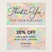 Vielen Dank für Ihre Kauf Imitate iridescent opal (Vorne & Hinten)