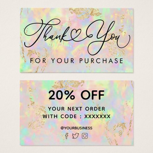 Vielen Dank für Ihre Kauf Imitate iridescent opal (Vorne & Hinten)