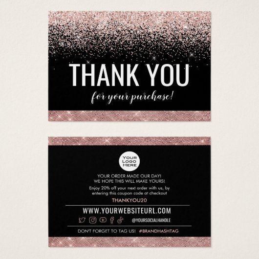 Vielen Dank für Ihre Käuferermäßigungskarte (Vorne & Hinten)