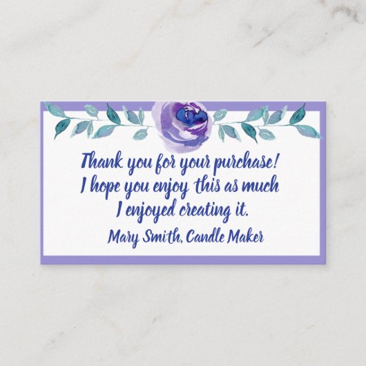 VIELEN DANK FÜR IHRE KAUFKAUFSKARTEN BEGLEITKARTE (Vorderseite)