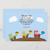 Vielen Dank für Ihre Konstruktionen Trucks Card Dankeskarte (Vorne/Hinten)