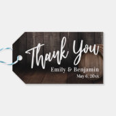 Vielen Dank für Ihre Lässige Handschrift Holzfass Geschenkanhänger (Rückseite Horizontal)