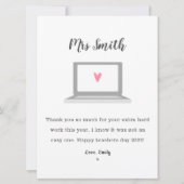 Vielen Dank für Ihre Lehrer Mentor Wertschätzung O Karte (Vorderseite)