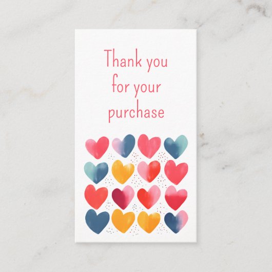 Vielen Dank für Ihre Liebe Herzeinführungskarte Begleitkarte (Vorderseite)