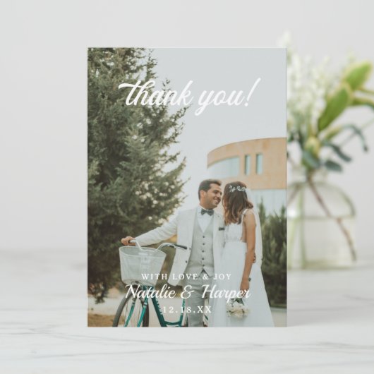 Vielen Dank für Ihre Liebe und Ihr Interesse an un Dankeskarte (Stehend Vorderseite)