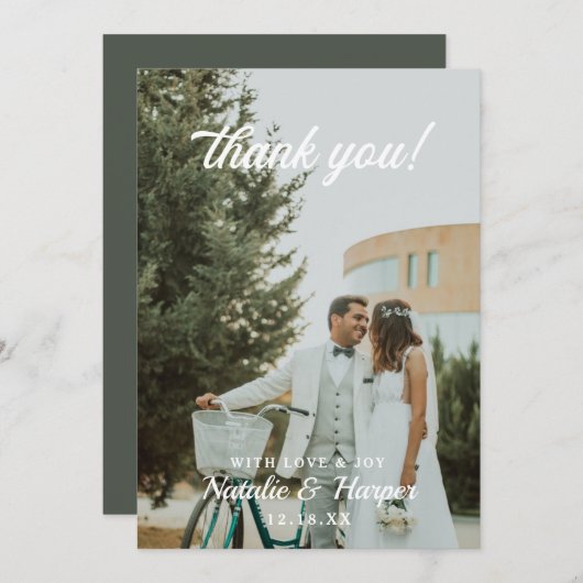 Vielen Dank für Ihre Liebe und Ihr Interesse an un Dankeskarte (Vorne/Hinten)