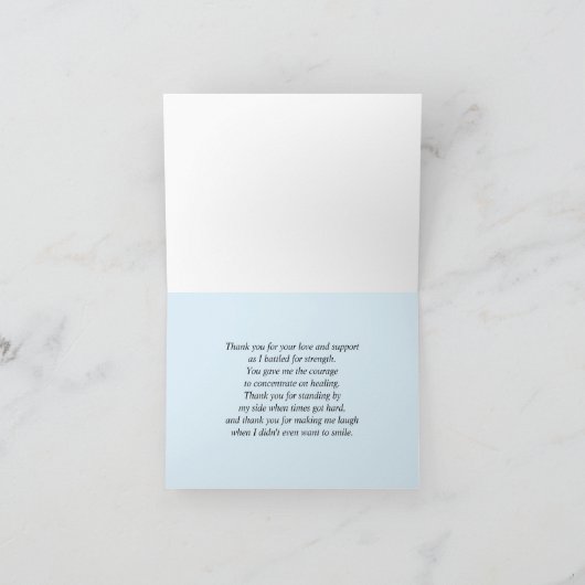 Vielen Dank für Ihre Liebe und Support Card Karte (Innenseite)