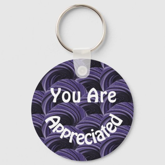 Vielen Dank für Ihre Lila Black Circles Schlüsselanhänger (Vorderseite)