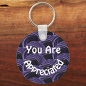 Vielen Dank für Ihre Lila Black Circles Schlüsselanhänger (Vorderseite)