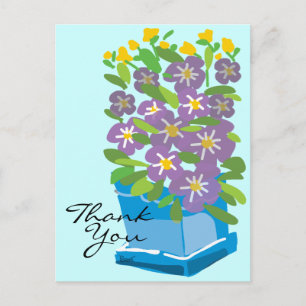 Vielen Dank für Ihre Lila Blume Postkarte