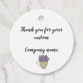Vielen Dank für Ihre maßgeschneiderte Teacup-Runde Geschenkanhänger (Rückseite)