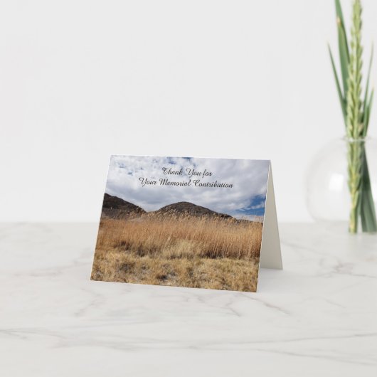 Vielen Dank für Ihre Memorial Beitragskarte Dankeskarte (Vorderseite)