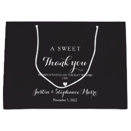 Vielen Dank für Ihre Minimalistische Hochzeit Große Geschenktüte