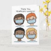 Vielen Dank für Ihre Mitarbeiter im Gesundheitswes Karte (Gelbe Blume)