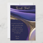 Vielen Dank für Ihre moderne Abstrakt - Blau, Lila Einladung (Vorderseite)