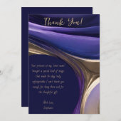 Vielen Dank für Ihre moderne Abstrakt - Blau, Lila Einladung (Vorne/Hinten)