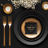 Vielen Dank für Ihre moderne Art Deco Black and Go Runder Aufkleber