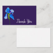 Vielen Dank für Ihre moderne blaue Blume Aquarellk Mitteilungskarte (Vorne/Hinten)