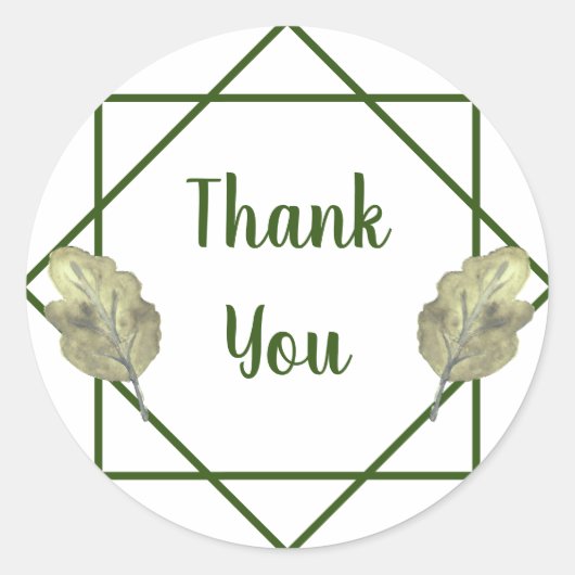 Vielen Dank für Ihre modernen geometrischen Aquare Runder Aufkleber (Vorderseite)